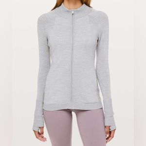 Lululemon time to thrive jacket Marino wool sz 6